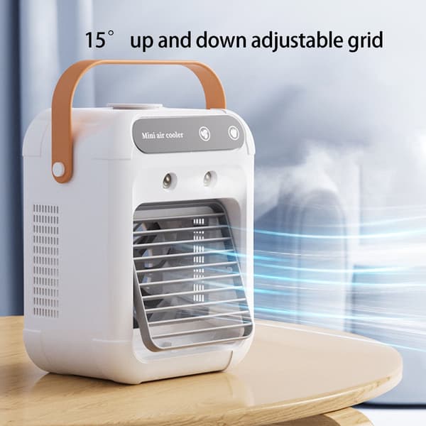 Bærbar luftkøler fordampende luftkøleventilator 2-hastigheds mini skrivebordsventilator