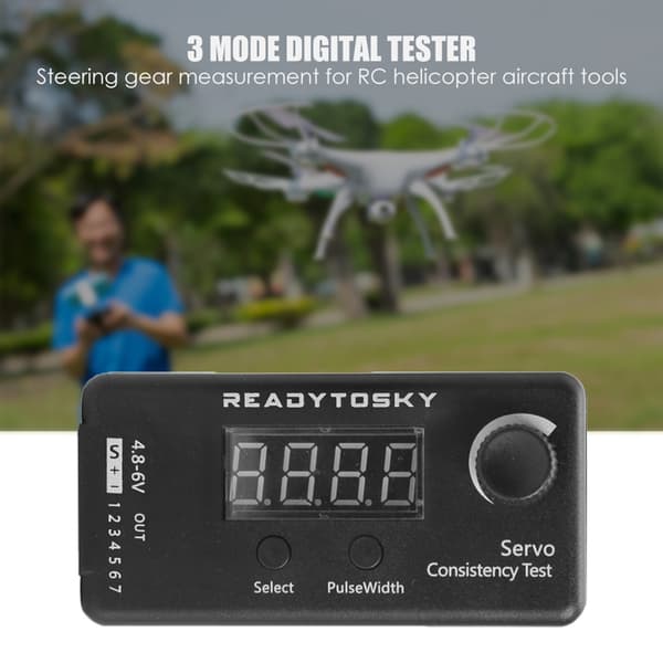 Mini Digital Servo/ESC Konsistenstester med 3 Moduser Brukt for RC Drone Bil