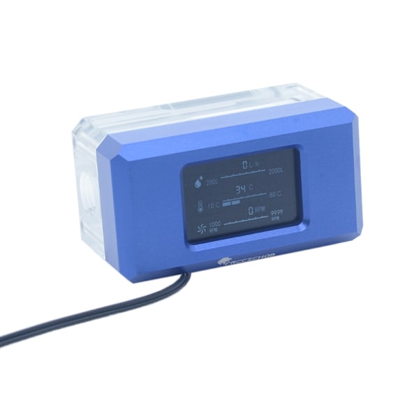 LSJ-ZNR Digital elektronisk flödeshastighetstermometer VA LCD-skärm för vätskekylare