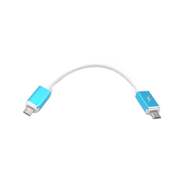 Micro USB till Micro USB OTG-kabel hane-hane anslutningskabel för telefon surfplattor Kameraladdning Silver