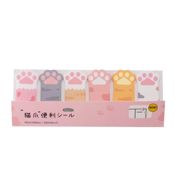 Söt Cat Paw Sticky Notes Animal Cartoon Sticky Marker Sticky Notes Sticky Notes