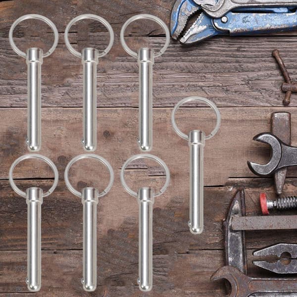 Set med 10 snabblås med kulhuvud av kolstål, låsstift 8x60mm