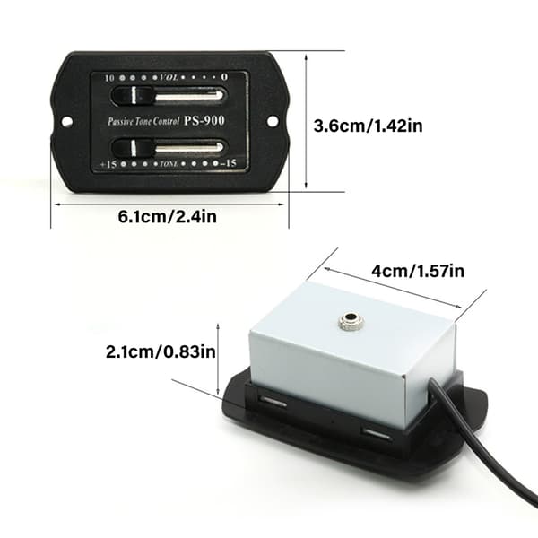 Akustisk Gitarr Preamp Piezo Pickup 2 Band Gitarr EQ Equalizer Piezo Pickup