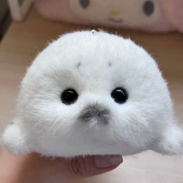Adorkable säl gosedjur stressleksak kontor sovrum prydnadskudde