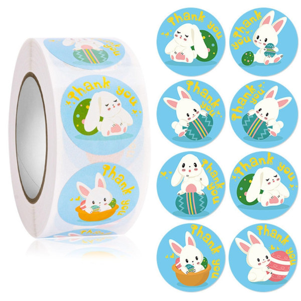 500 st glad påsk klistermärke för barn påskhare ägg presentförseglingsetiketter dekor