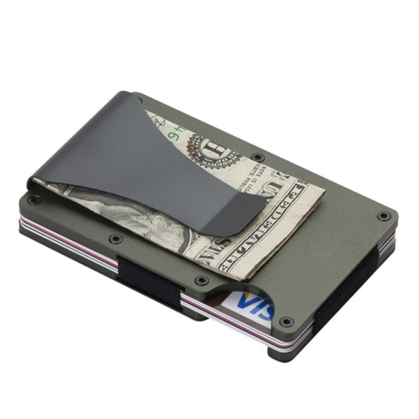 Holdbar aluminium kreditkortkasse blokering med avancerede sikkerhedsfunktioner Army Green