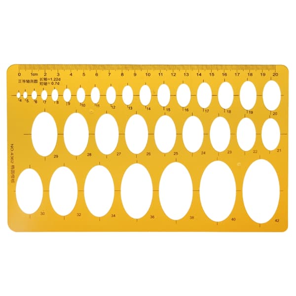 Ellipse Oval Mal Geometry College Math Måleverktøy Stencil Ruler Student
