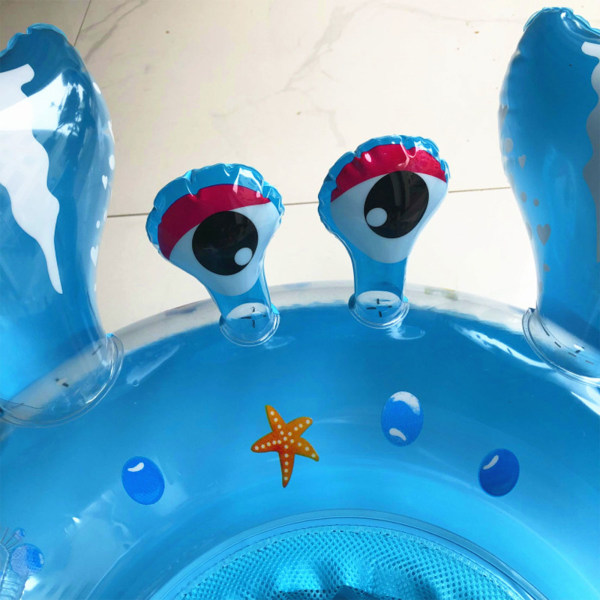 Krabbasimring Söt simcirkel flytleksaker för poolfest/spelresor/sim hopfällbar för nybörjare som simmar baby Pink