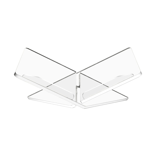 Krydsramme akrylbogholder Transparent akrylbogholdere, til læsning Display Opskrift, kogebog, åben bogstand