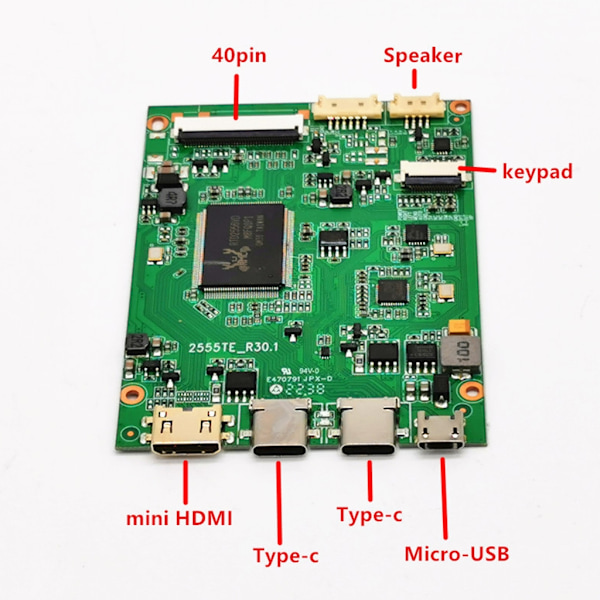 HDMI-kompatibla Typ-C Mini Kontrollerkort Portabla Displaymoduler