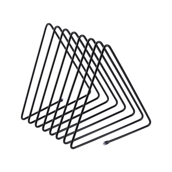 Triangel hjärtform metalltråd Vinylskivor, tallrikställ, förvaringshållare null - 1