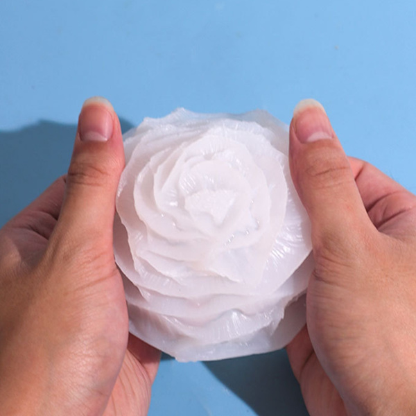 3D Rose Silikon Lysform Lyslaging Blomst Lysform Diffuser