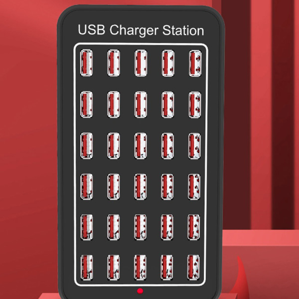 USB Laddningsstation,10 15 20 25 30 USB -portar USB Multiport Power Station Väggladdare Telefonadapter USB Desktop null - UK 15 ports