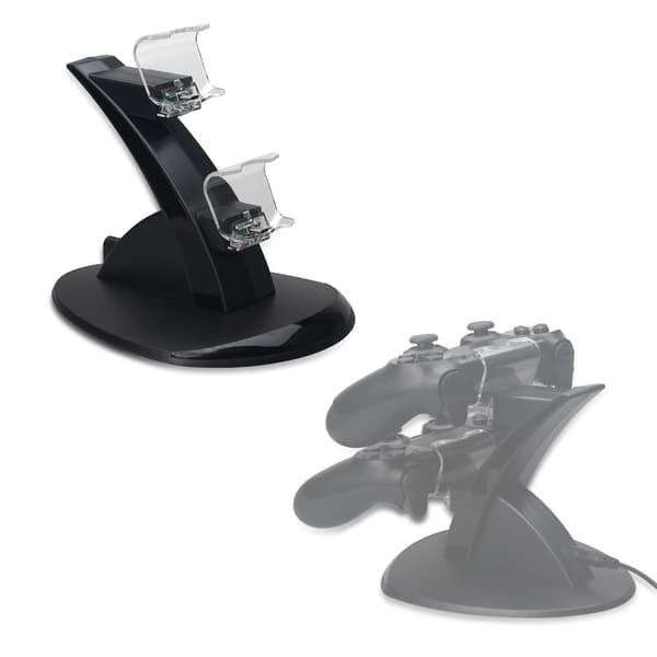 USB-drevet dobbelt controller oplader standerholder egnet til P4 Gamepad
