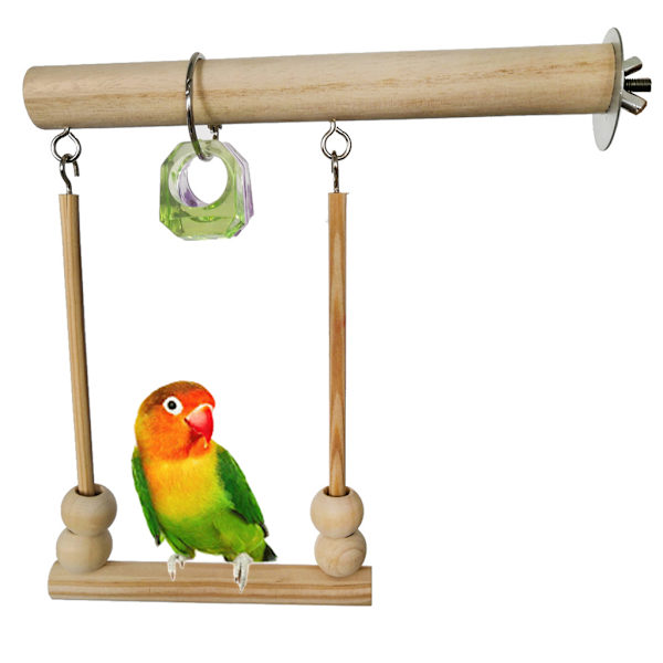 Bird Swing Lelu Luonnonpuusta Papukaija Ahven Muoviset Purulelut Häkkitarvikkeet