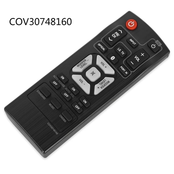 Fjärrkontroll för LG Soundbar, Soundbar Controller Ersättningsfjärrkontroll COV30748164 COV30748128 NB2540 NB2540A