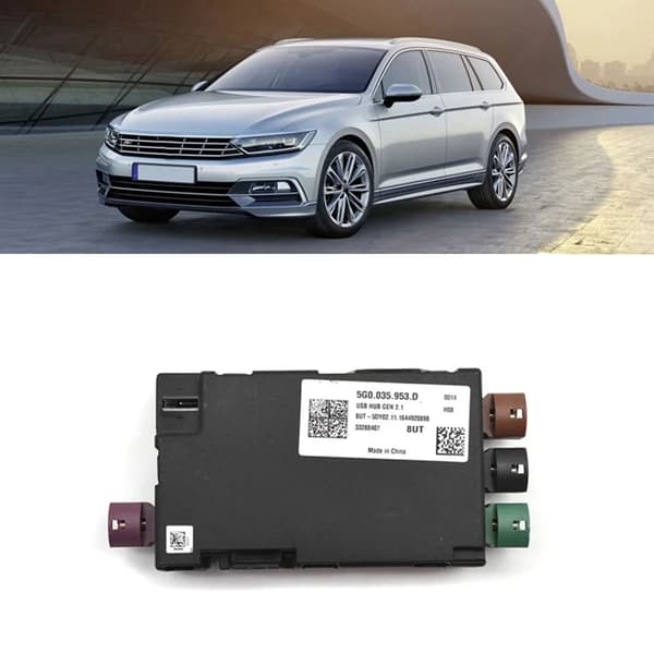 Køretøjs USB-tilslutningsdel 5G0035953D med sort hus og USB-A