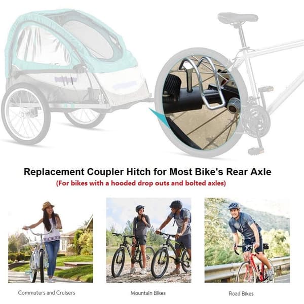 Cykel Trailer Kobling Cykel Trailer Hitch Connector Fastgørelsesadapter