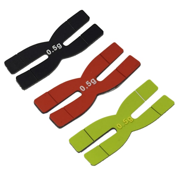 3 st Badminton 0,5 g Racket Head Balance Strips H-formad Tennis Racket Vikt Red