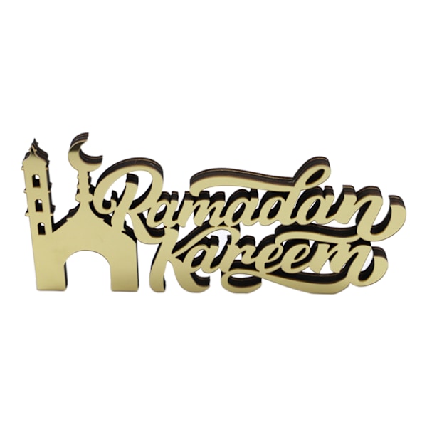 Islamsk Ramadan Tre Akryl Bord Ornament Bord Dekor Bord Bokhylle Art