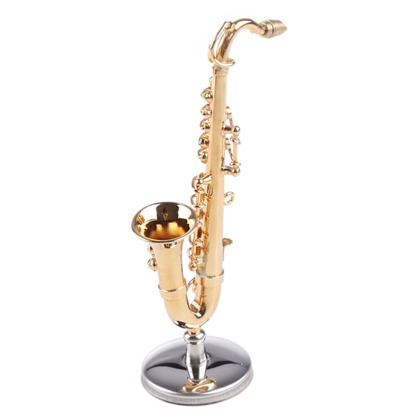 Miniatyr Saxofon Modell Miniatyr Sax Modell Musikaliska Dekorativa Prydnader 8.5cm
