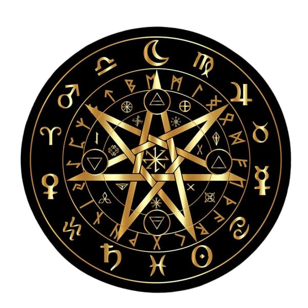 Rune Mønster Astrologi Penduler Måtte Musemåtte Tarot Antiskrid Gummimåtte