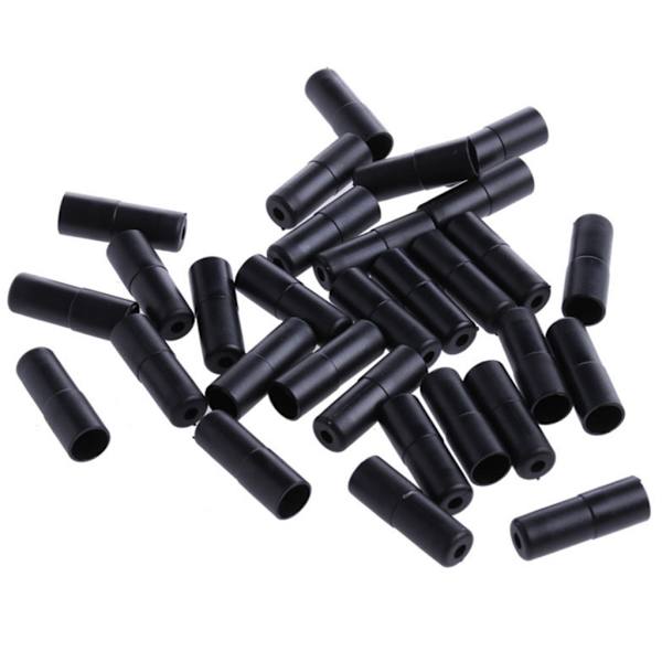 100 st Bromsledningskabelspetsar Svart Hus Ändhylsa 4/ 5mm för Cykel Shift Cap