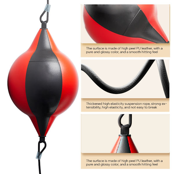 PU Læder Boksning Speed Balls Punching Bag Boksning Punch Bag Wrecking Balls Bag Black flame
