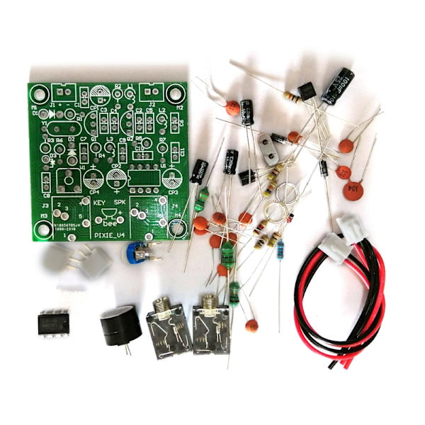 4.1 versjon PIXIE Kit CW Transceiver Module Board DIY Uferdig monteringsdel Kortbølgeradiostasjon 7.023MHz-7.026MHz