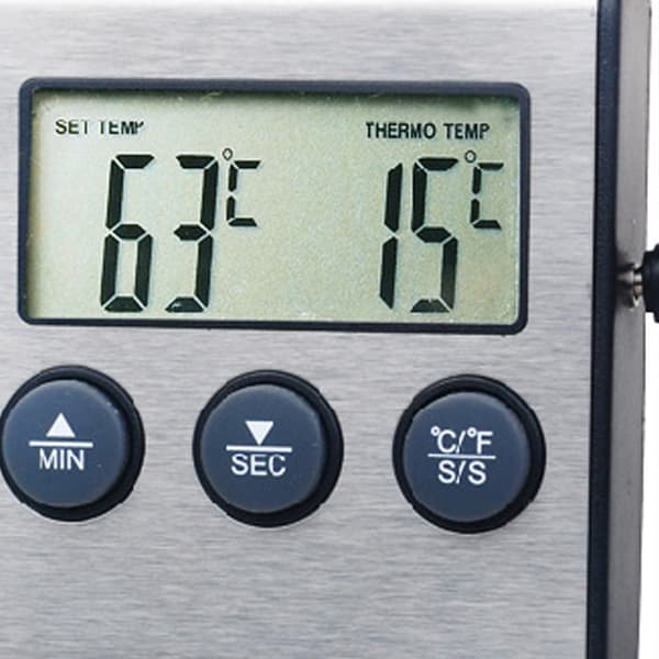 Digital kökstermometer LCD-display Lång sond Larm för grillugn Mat