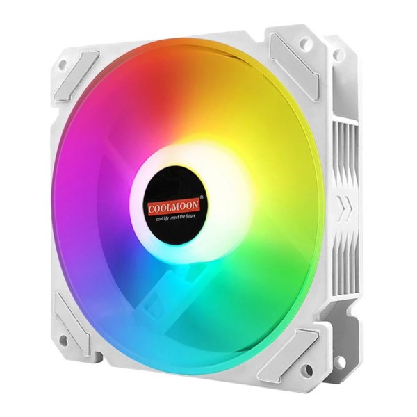 Coolmoon 120 mm PWM ARGB PC för Case Fan Quiet 4 Pin RGB Kylfläkt för CPU Comp