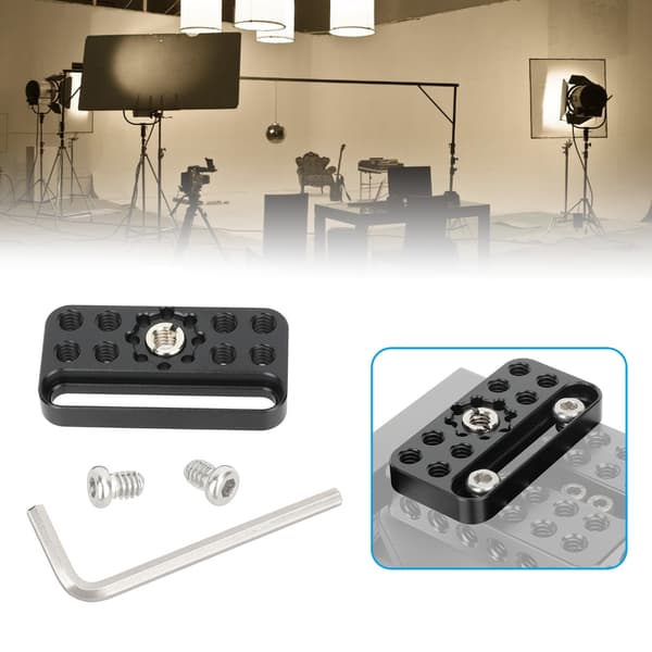 3/8\" Kompatibel Kameramonteringsbräda Multihålsdesign Lättvikts Aluminiumlegering