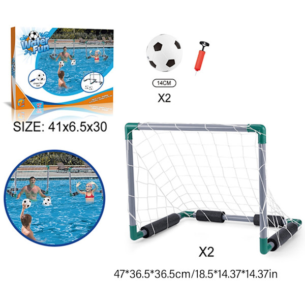 Flydende Basketballkurv Mål Poolside Vand Pool Basketball Fodbold Mål Net Style E