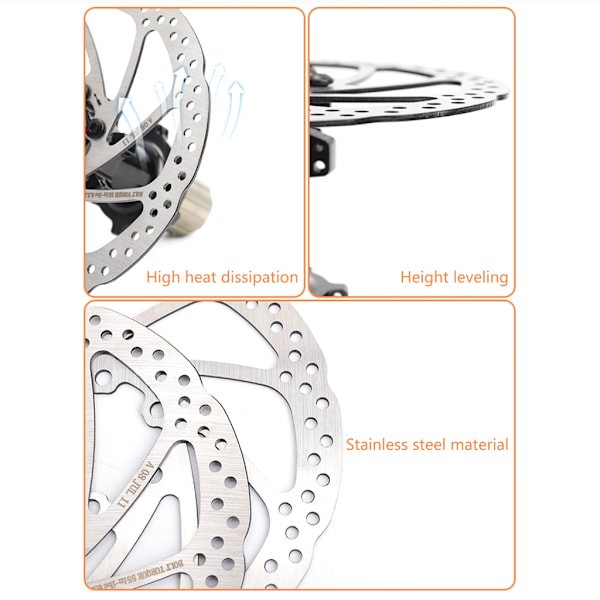160mm/180mm/203mm cykels skivebremserotorer med skruer, nemme at installere 203MM