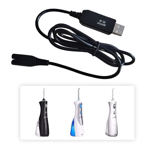 USB-ladekabler for 3V tannirrigator strømadapter hurtigladekabel