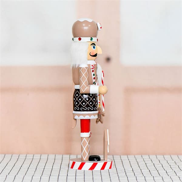 Jul-tema Träfigur 36 cm Handgjord Ornament