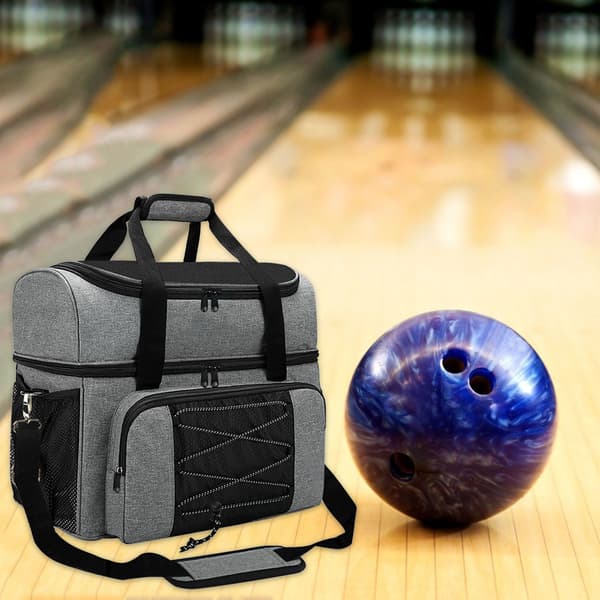 Bowlingtaske til 2 bolde, Bowlingtaske til bærehåndtaske med polstret til dobbelt