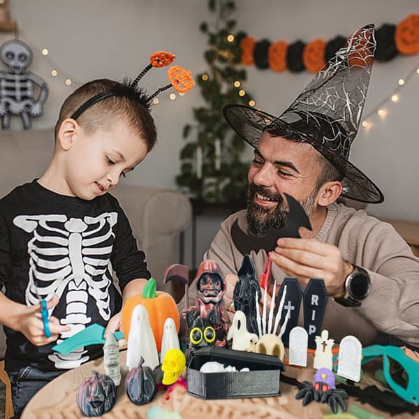 20-pack Mini Halloween-statyer Permanent substans för innovativa däckhantverk
