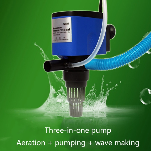 Multifunktionell dränkbar vattenpump Ultratyst för akvarier Hydroponics AQ2600 45W