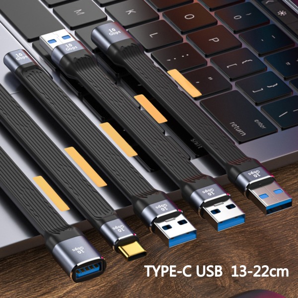 USB-C-laddarkabel för 3 enheter, 13/22 cm USB datakabel A