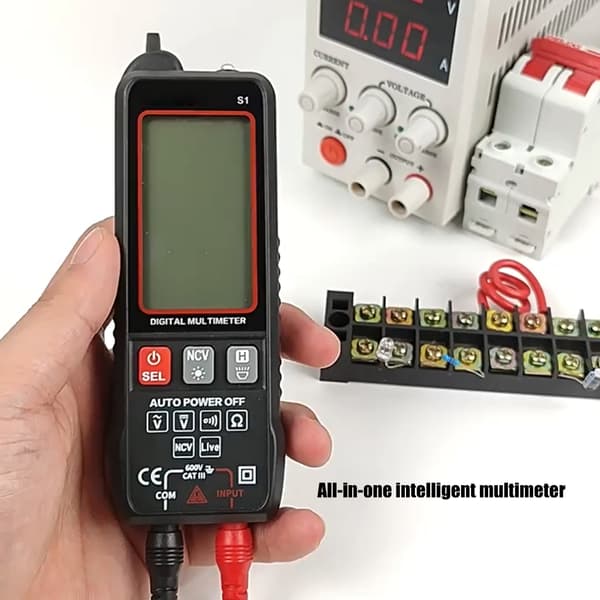 Automatisk Mini Multimeter Spænding Strøm Modstand Kapacitans Tester Værktøj