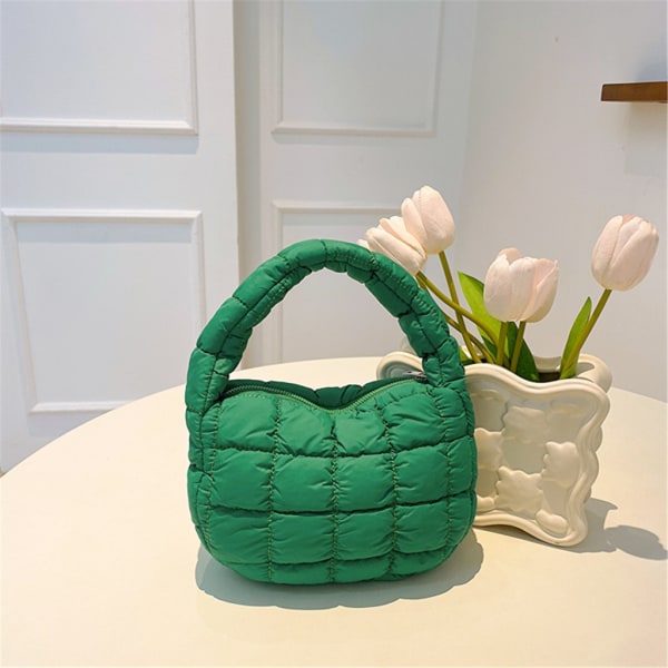 Kompakti ja käytännöllinen Mini Cloud -käsilaukku naisille ja tytöille, pieni kantolaukku Green