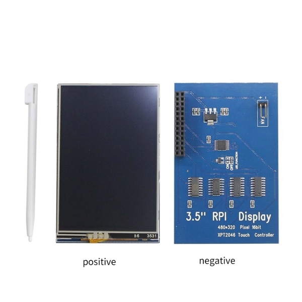 3,5" TFT LCD-skärm för RPi 5 5B Board Touches Display Valfritt case null - B 5 frames