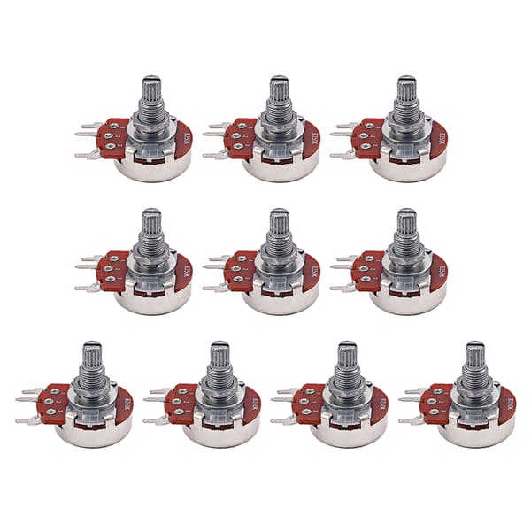 10 st B250K Gitarr Linjär Konisk Potentiometer Audio Konisk Potentiometer