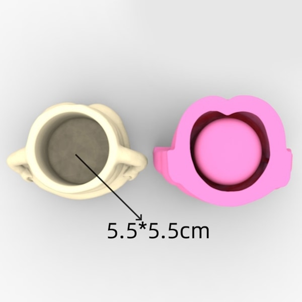 Hjerte Mave Silikone Form til Urtepotter Vase Form Beton Cement Epoxy Resin Form Støbeværktøj DIY Craft til haven