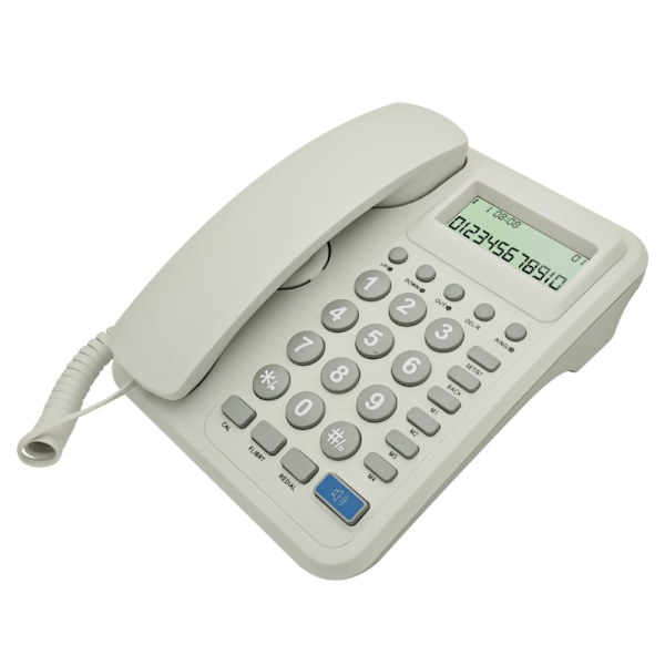 Fastnettelefon med ledning Stor knap til husholdningsvirksomhed Fastnettelefon med LCD-skærm til kontorreception