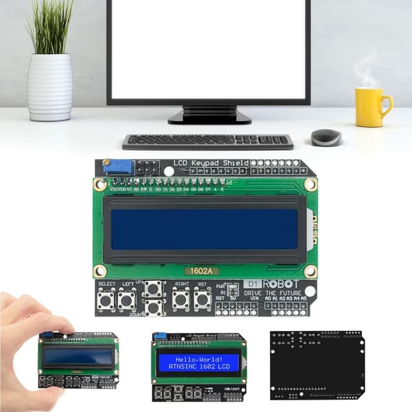 LCD-knappsats Shield LCD1602 expansionsmodul som förbättrar projekteffektiviteten