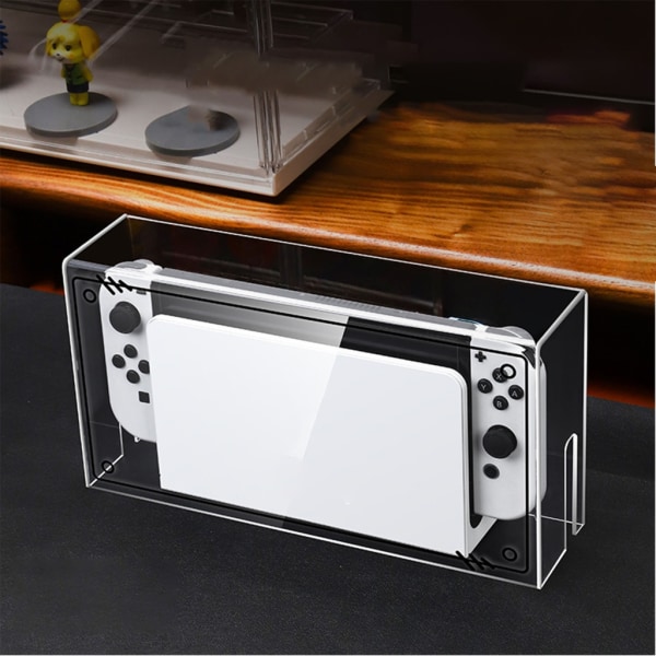 Støvdæksel Luminiferous Base Box for Switch/OLED Acryl Host Protective Sleeve