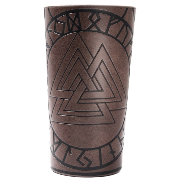 Menns middelalderske rustning bueskyting bracer lær armstropp håndleddsbånd for kostymefest Brown