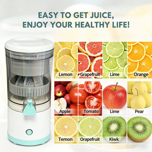 USB C Juicing Device 360 Degree Extraction No Hand Power Required